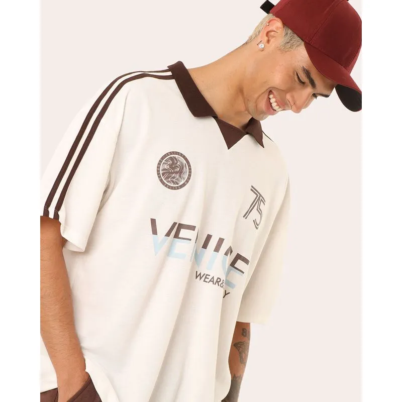 Camisa Polo Masculina Oversized Texturizada Off White G