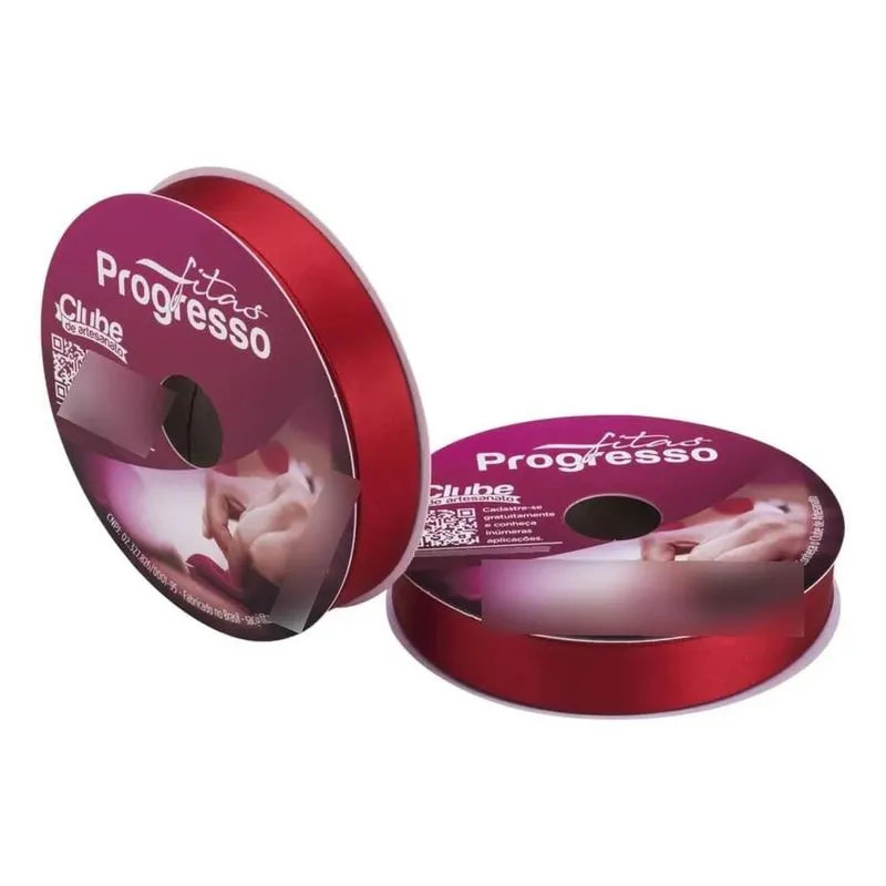 3x Fita Cetim Nº5 22 Mm Rolo Com 50 Metros Progresso