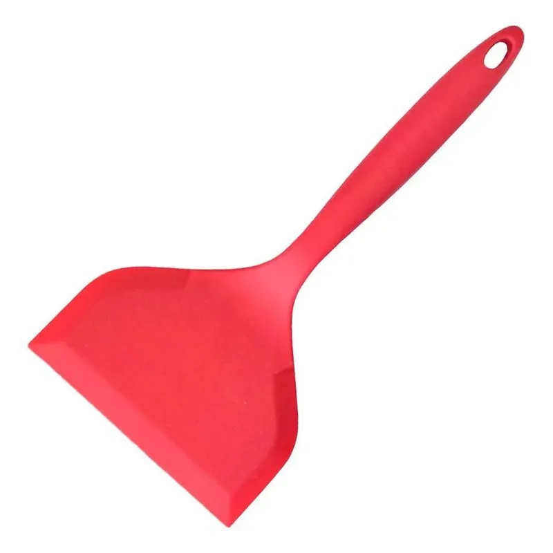 Espátula Larga Em Silicone Utensílio Massas Cozinha M Vermel
