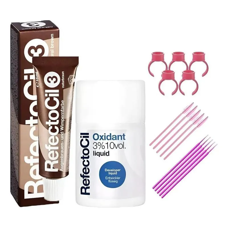 Kit Tinta Refectocil Tintura + Oxidan 3.0 - Castanho Natural