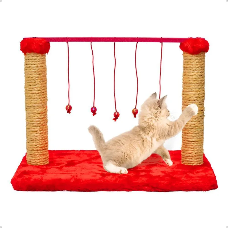 Arranhador Gato: Unhas Afiadas, Móveis Salvos Co - Vermelho