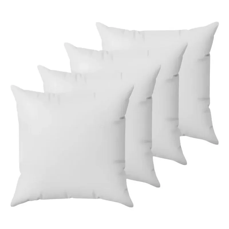 10x Enchimento Almofada Refil 40x40 Silicone Kit Com 4 Unid