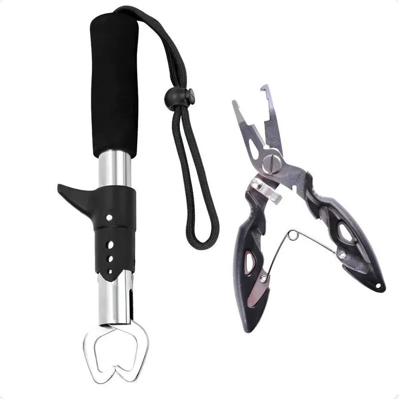 Kit De Pesca Alicate Contenção Com Alicate Bico Multifu Pret