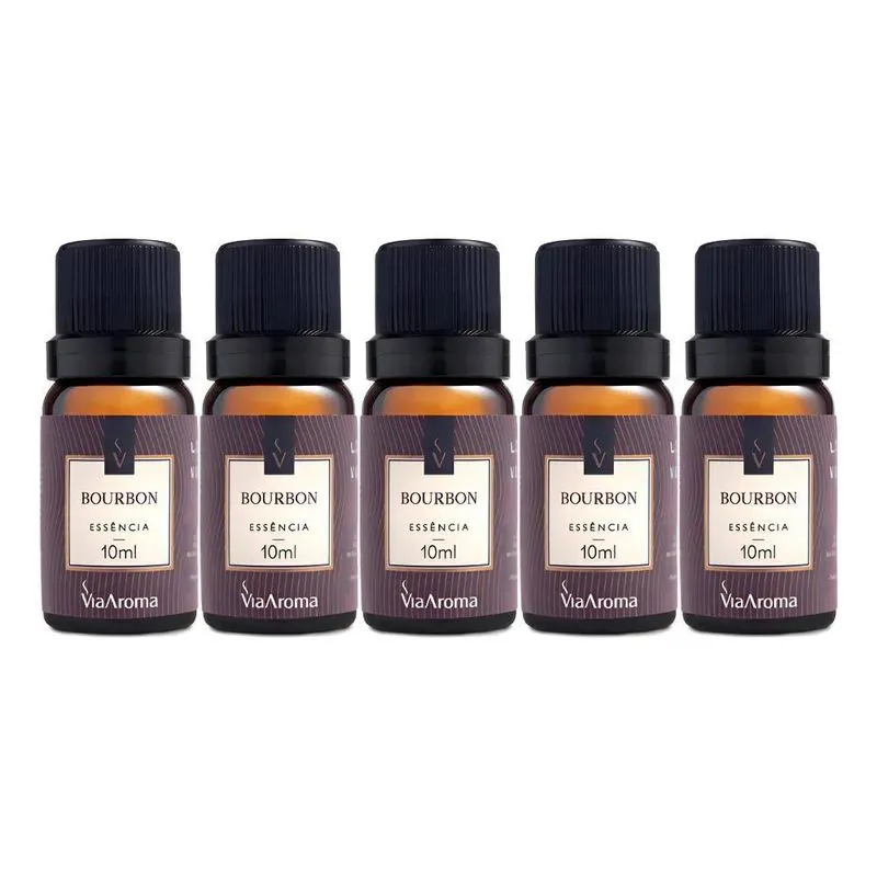 5 Essências Aromatizador Difusor Elétrico 10ml Via Bourbon