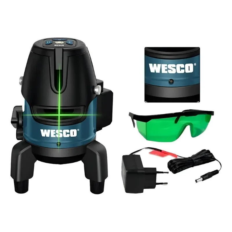 Nivel A Laser Verde 5 Linhas Base Giratória Ws8911k Wesco
