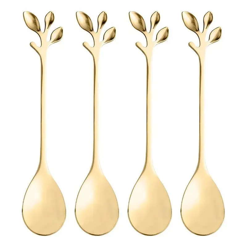3x Kit De Colheres Inox De Chá Cantinho Do Café 4 Peças Cor