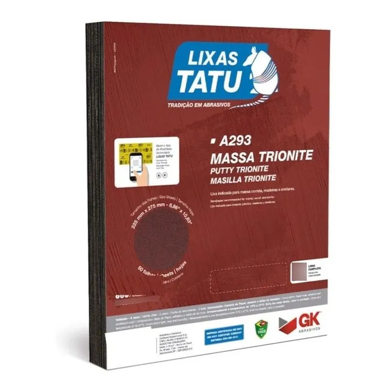 Lixa Tatu Parede: Acabamento Profissional Grãos 100 - 180