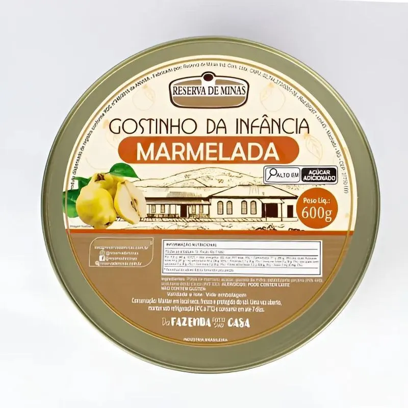 5x Marmelada Gostinho Da Infância Reserva De Minas - 600g
