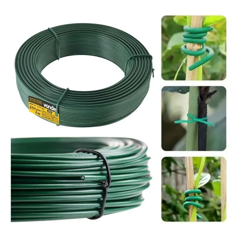 2x Arame Revestido Em Pvc Tela Gesso 1kg Verde Bwg 14 - 2,11