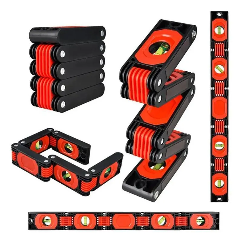 2x Nivel Bolha Dobrável Magnético Profissional 45/90/180 Gra