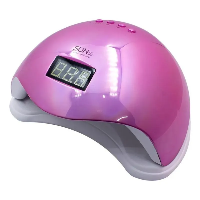 5x Cabine Leduv Sun5 Digital 48w Unhas Gel Acrigel Rosa
