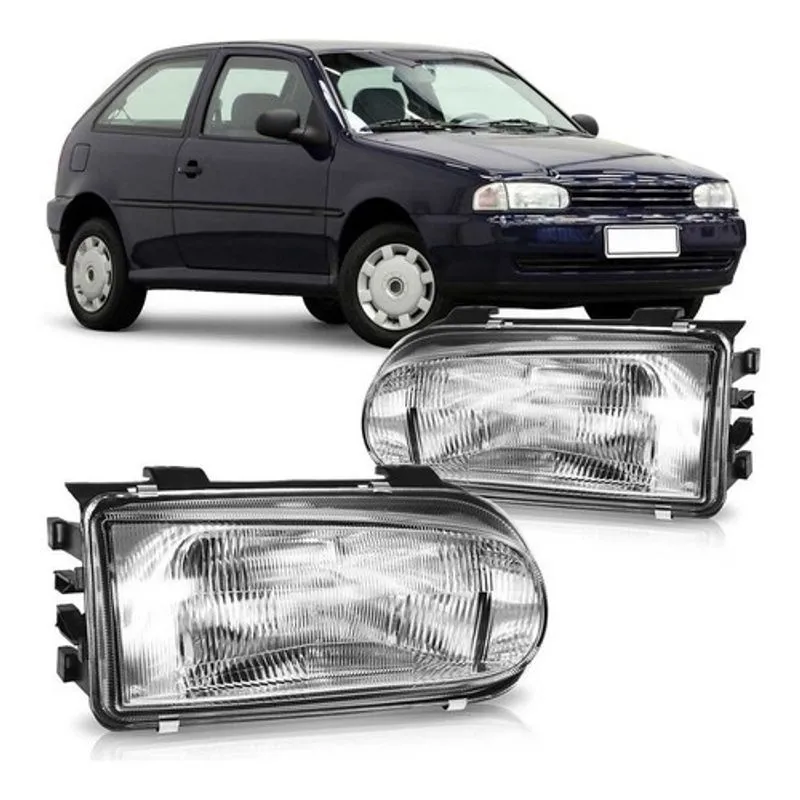 Par farol dianteiro gol 1995 A 1999 mascara cromado
