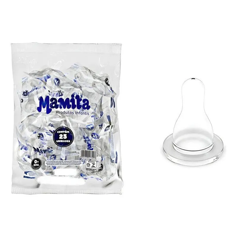 Bico De Mamadeira Redondo Bicos De Silicone - Pacote Com 25