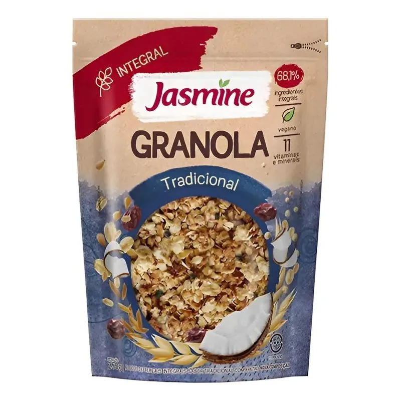 5x Granola Jasmine Integral Tradicional Em Pacote 1 Kg