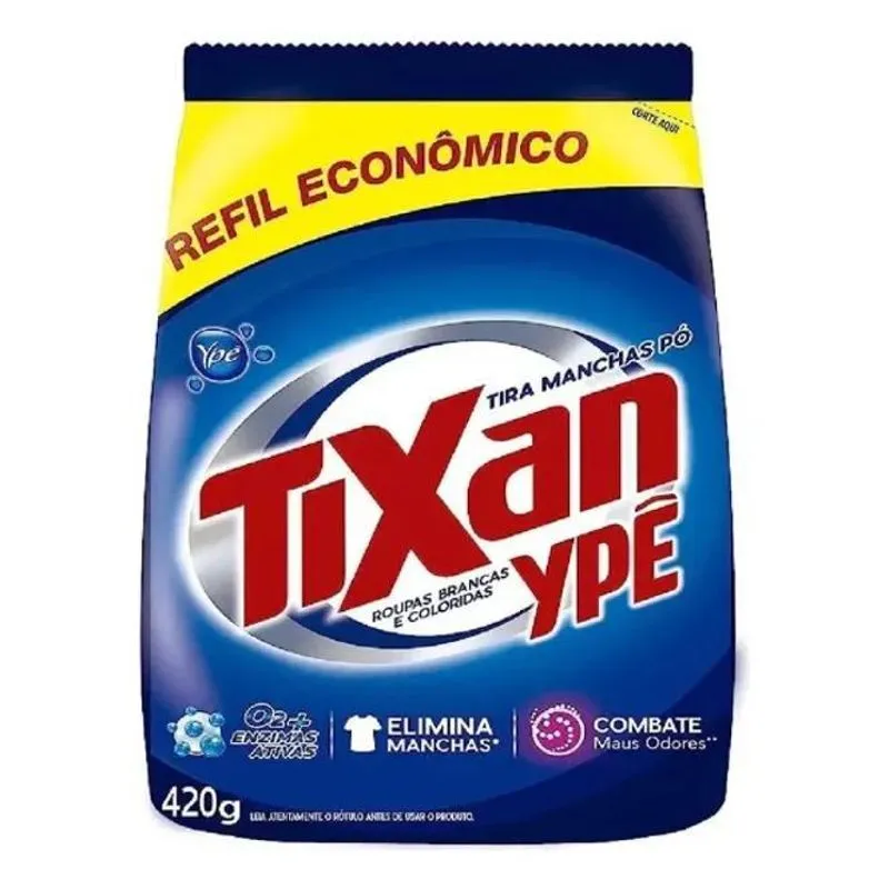 Tira Manchas Para Roupas Brancas E Coloridas 420g Tixan Ypê