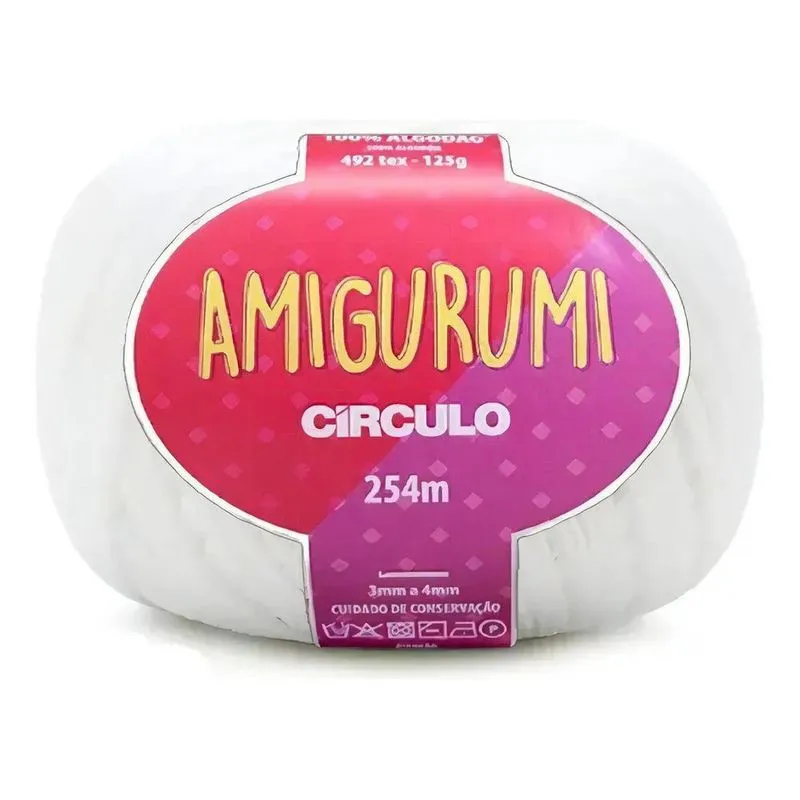 Linha Fio Amigurumi Círculo 254m 100% Algodão Trico Croche C