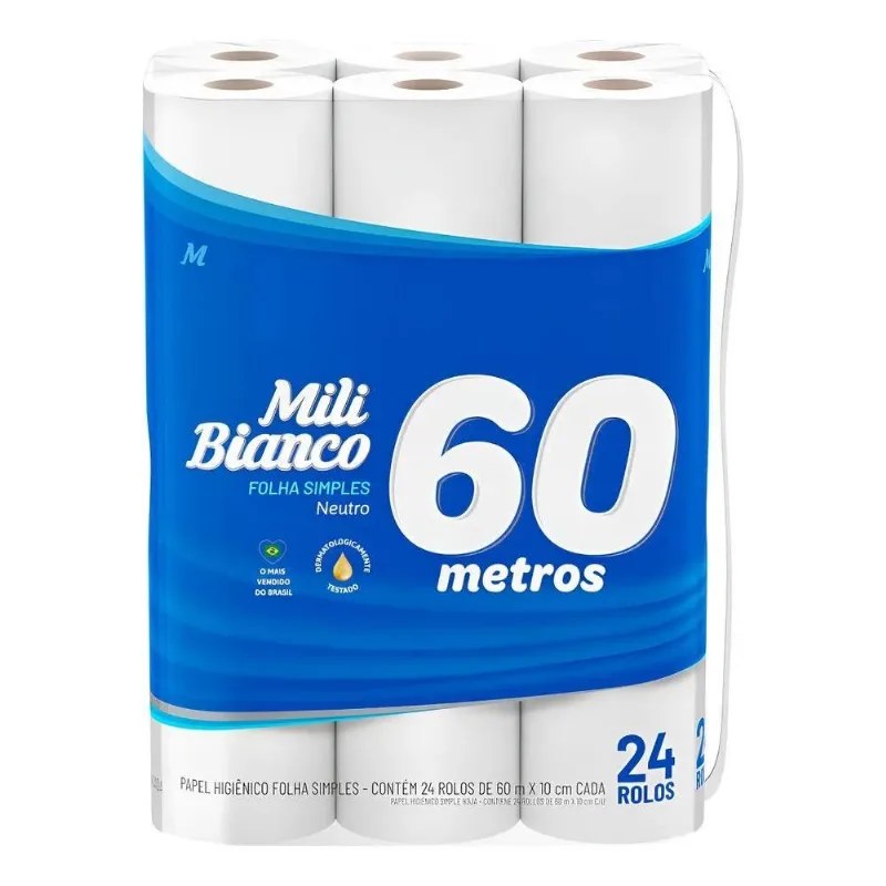 Mili Bianco - Unidade - 1 - 24 - Folha Simples - 60 M