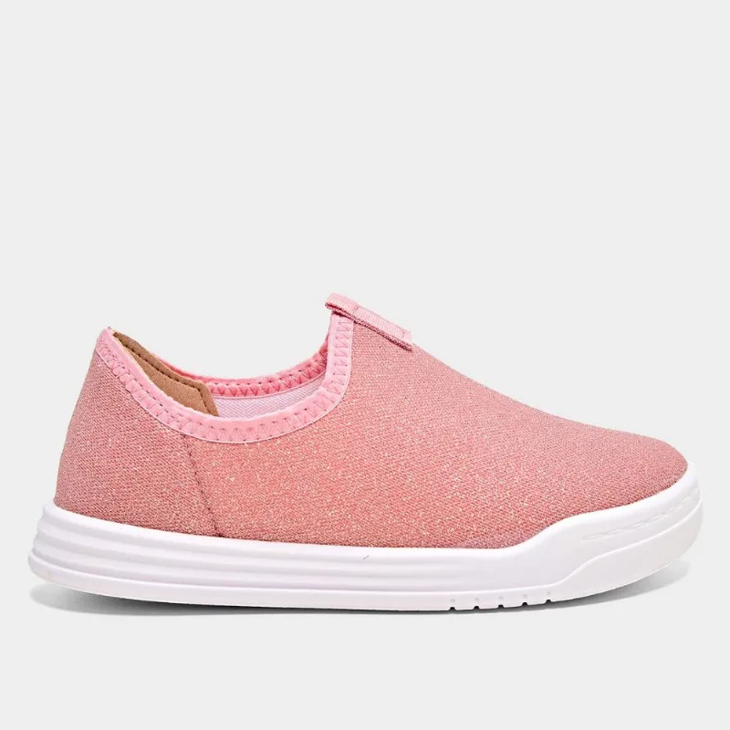 Tênis Infantil Molekinha Menina - Menina - Rosa+prata