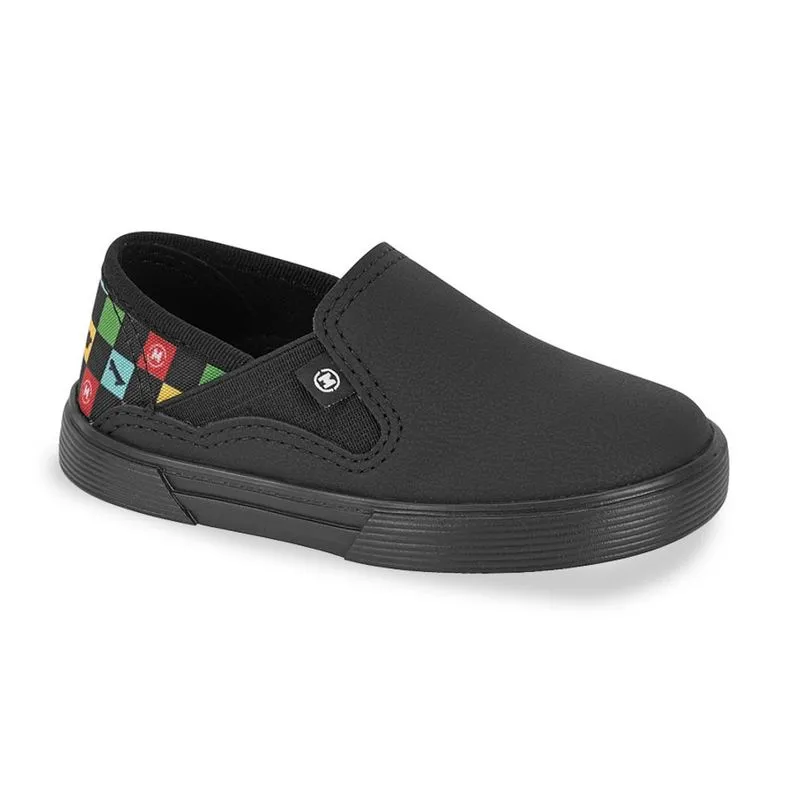 Tênis Molekinho Slip On Infantil Preto 23