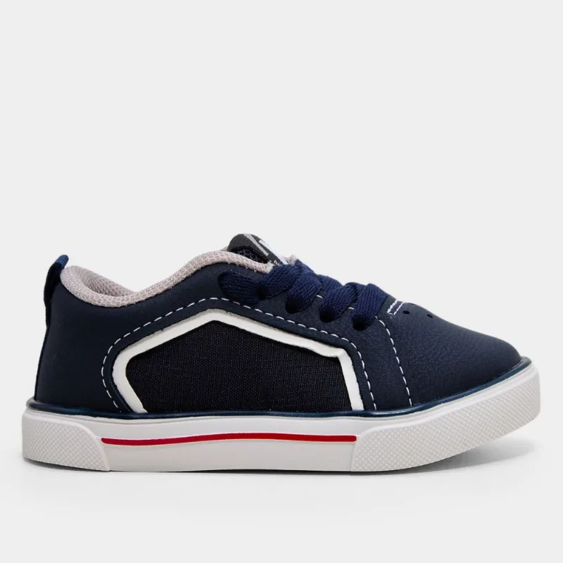 Tênis Infantil Molekinho Casual Menino - Menino - Marinho+Branco