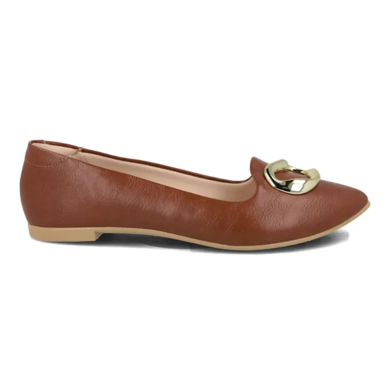 Sapatilha Moleca Bico Fino Feminina Marrom 40
