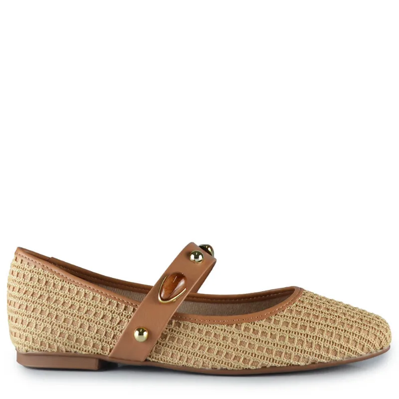 Sapatilha Moleca Feminina 5829.116 32071 NATURAL/CAMEL 34