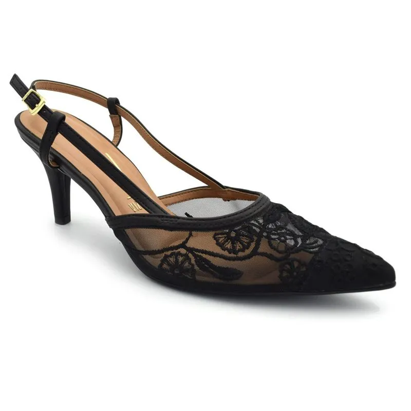 Scarpin Slingback Feminino Vizzano Preto 1185.1162.31477 36