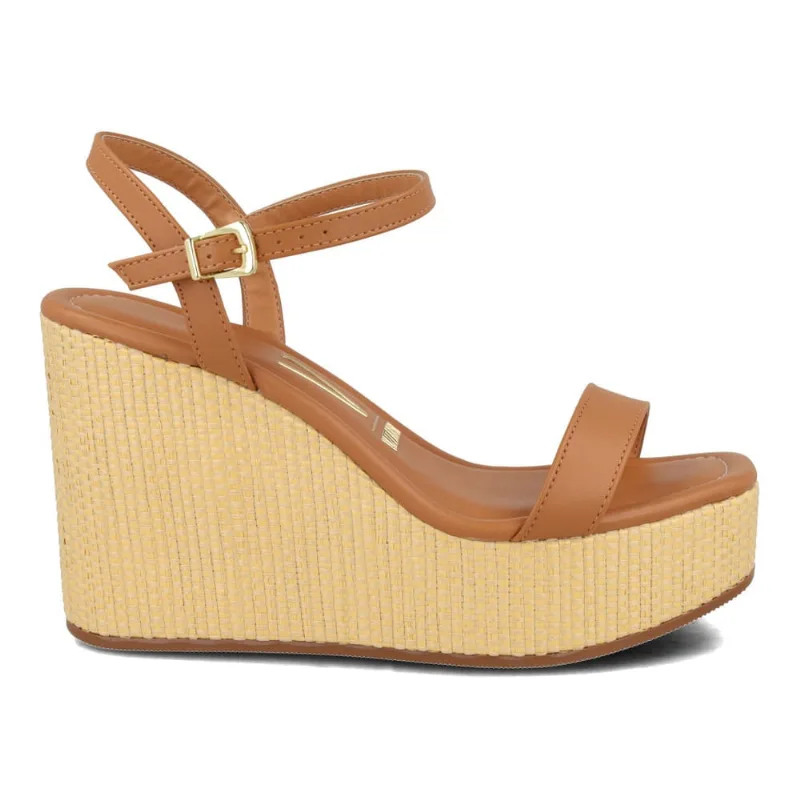 Sandália Vizzano Anabela Feminina Camel 37