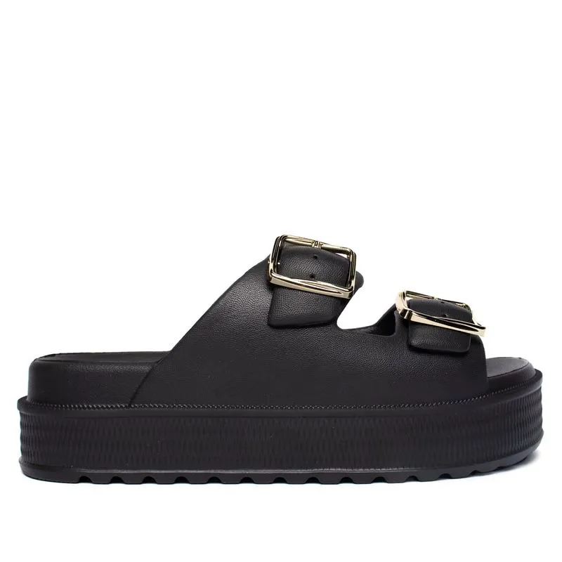 Tamanco Feminino Moleca Plataforma Eva Fivela Preto - 34