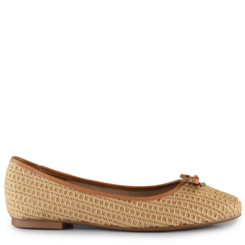 Sapatilha Moleca Feminina 5829.115 32073 NATURAL/CAMEL 35