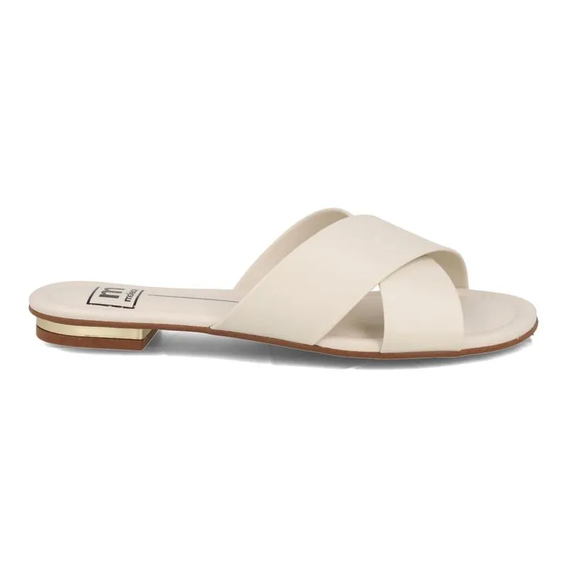 Rasteira Moleca Tranversal Feminino Branco Off 38