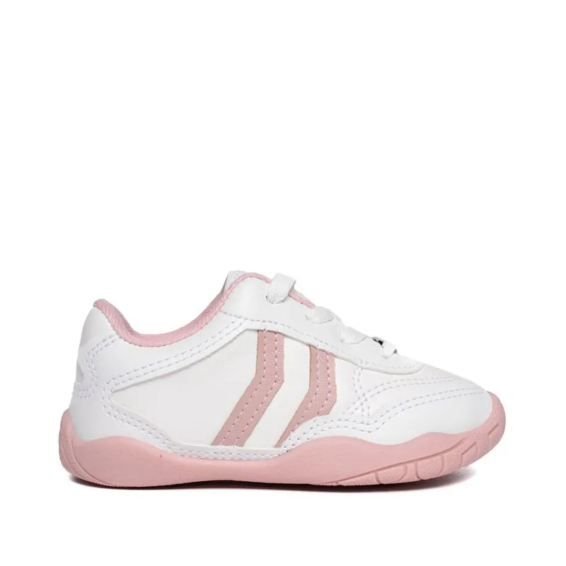 Tênis Infantil Molekinha Baby Casual Branco/Rosa - 23