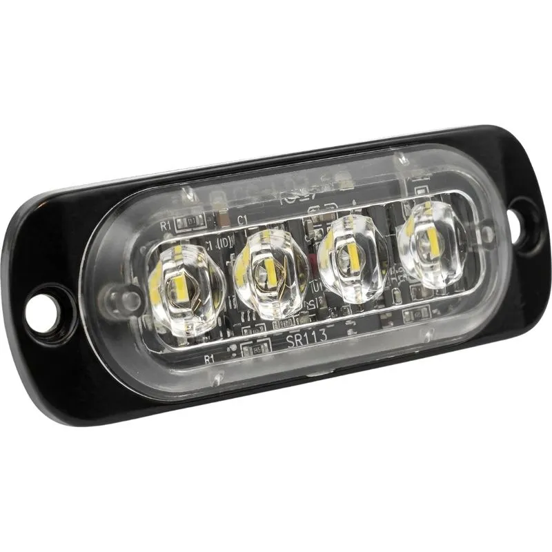 Farol Multifunção Cyber 4 Leds + 16 Strobe 12v 6000k Tarponn