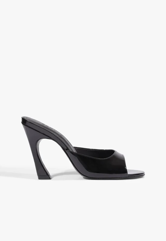 Noemie Patent Leather Sandal 6 / Black / Patent Leather
