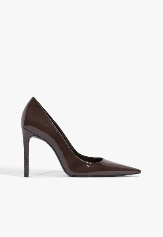Clara Patent Leather Pump 8 / Dark Brown / Patent Leather