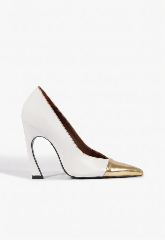Lexi Leather Pump 9.5 / White / Leather