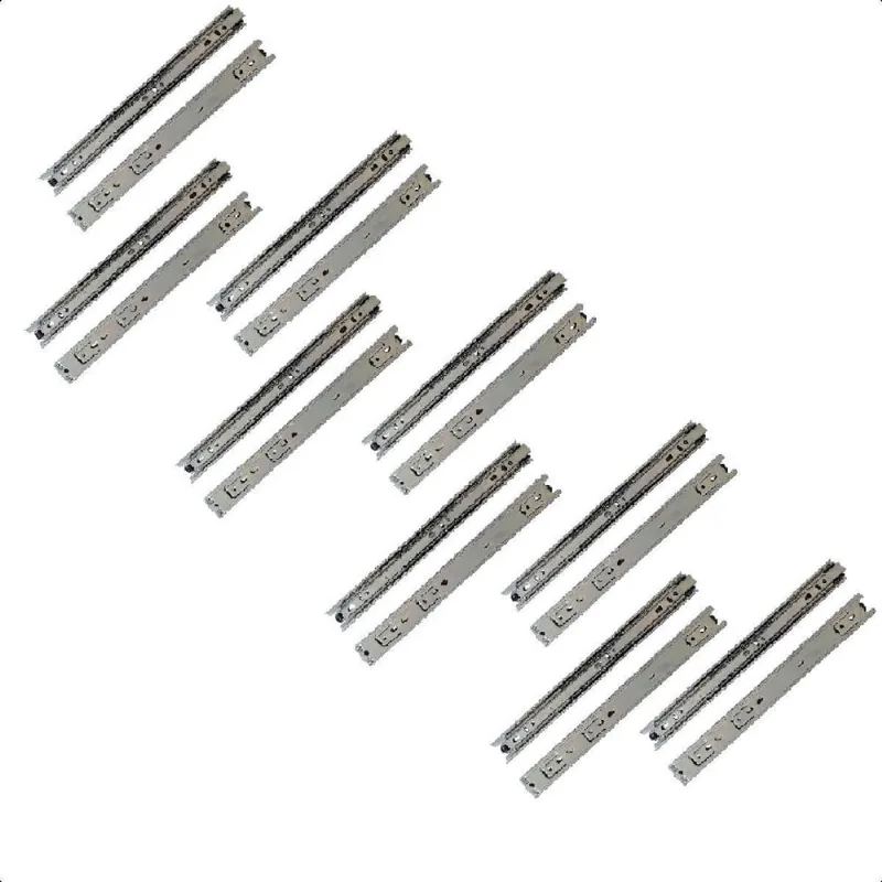 18 Corrediças Telescópicas 35Cm Gaveta Trilho Zinca. 9Pares