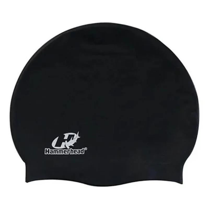 Touca Natação Silicone Lisa Grande Xl Hammerhead Preto Desen