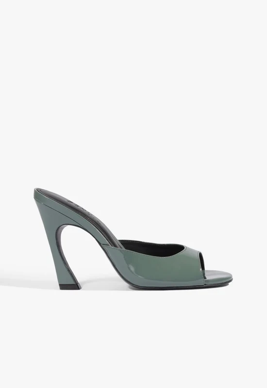 Noemie Patent Sandal 6.5 / Myrtle Green / Patent