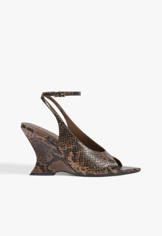 Aurelle Leather Sandal 10 / Pecan Brown / Leather