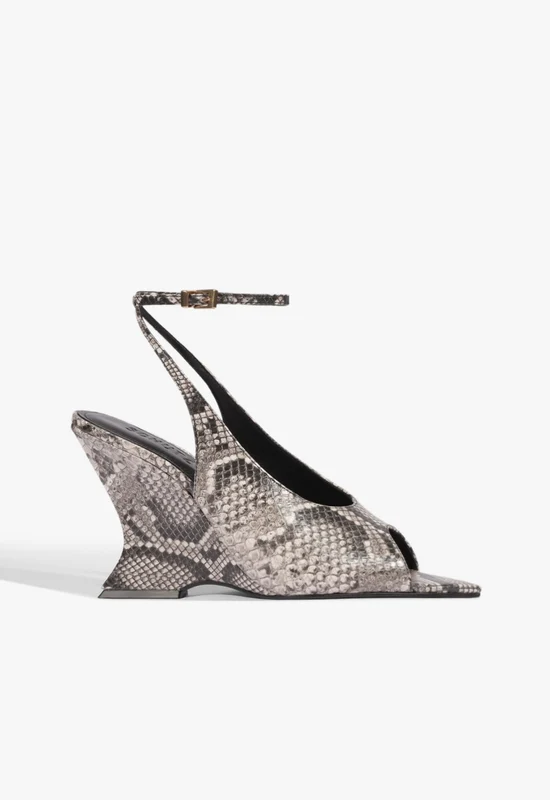 Aurelle Leather Sandal 5.5 / Snake / Leather