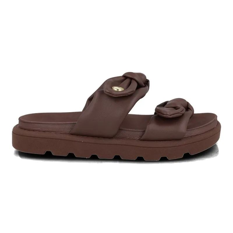 Rasteira Slide Vizzano Casual Feminina Chocolate 37