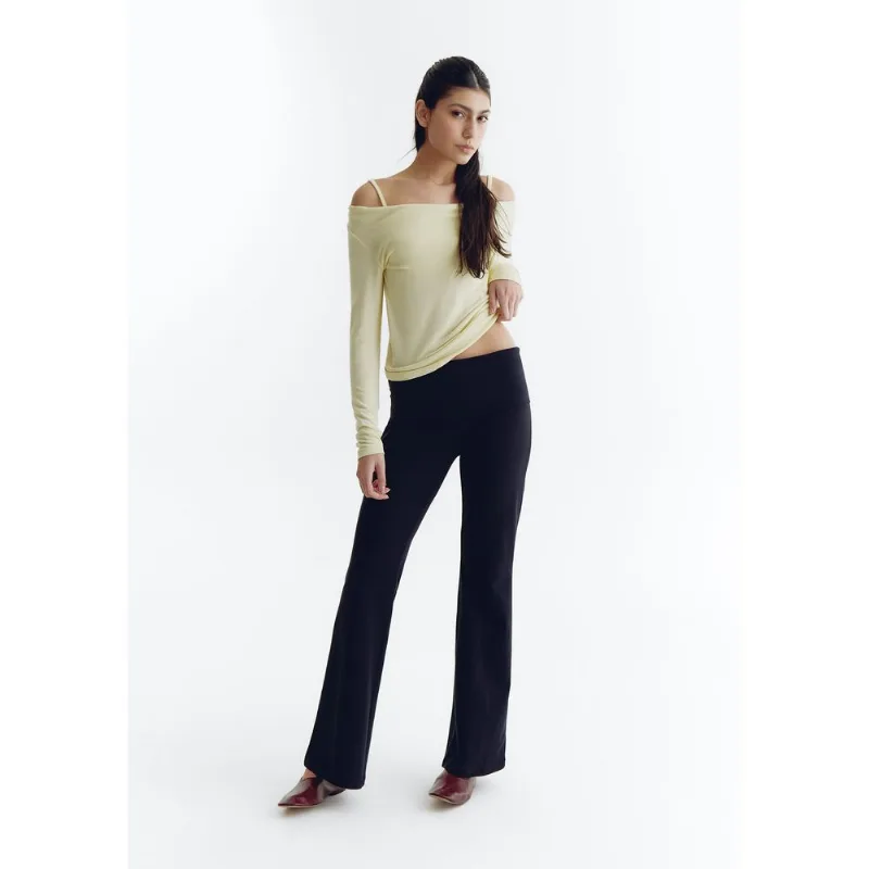 Calça Flare Feminina Cintura Média - Preto M