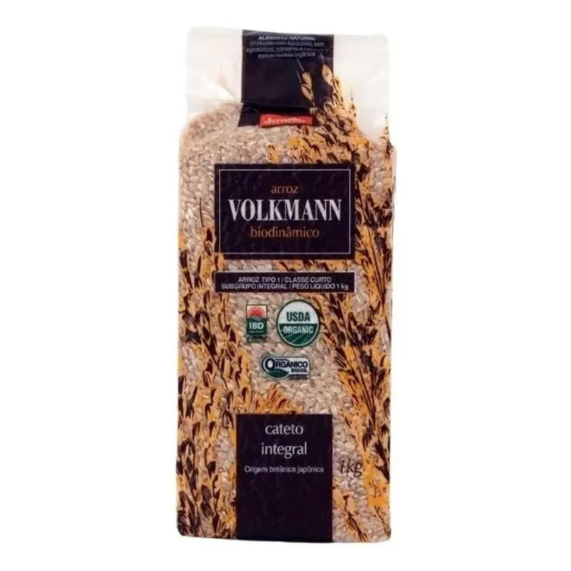 5x Arroz Cateto Integral Orgânico Biodinâmico Demeter Volk