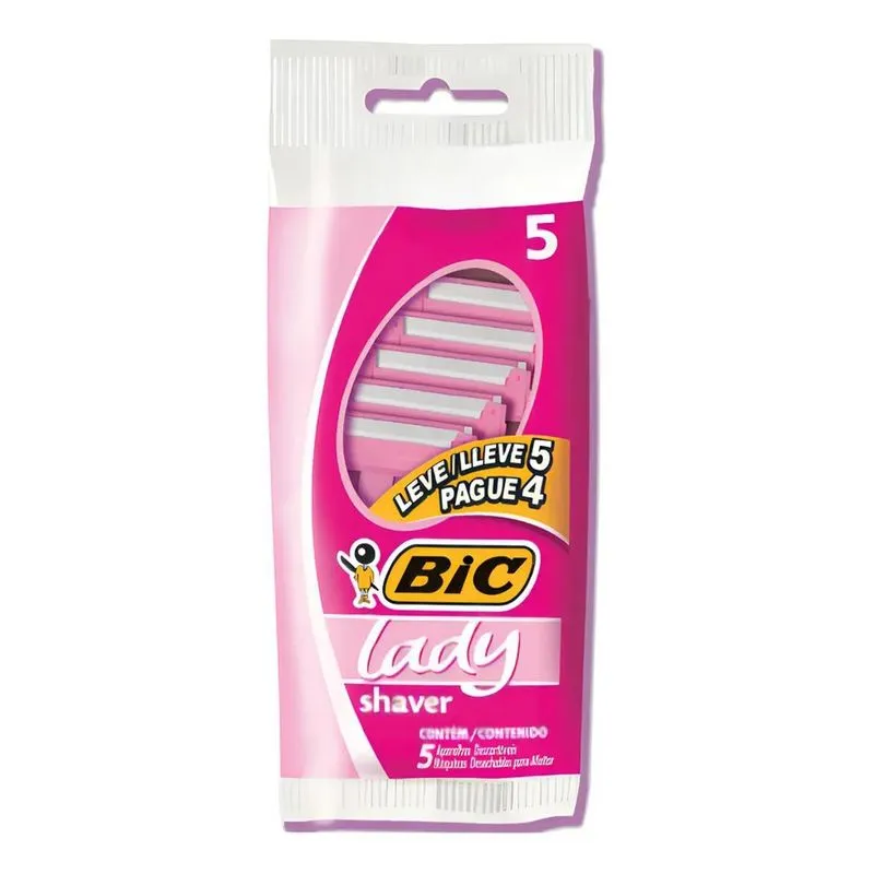Barbeador Bic Lady Shaver Descartável 5 Un