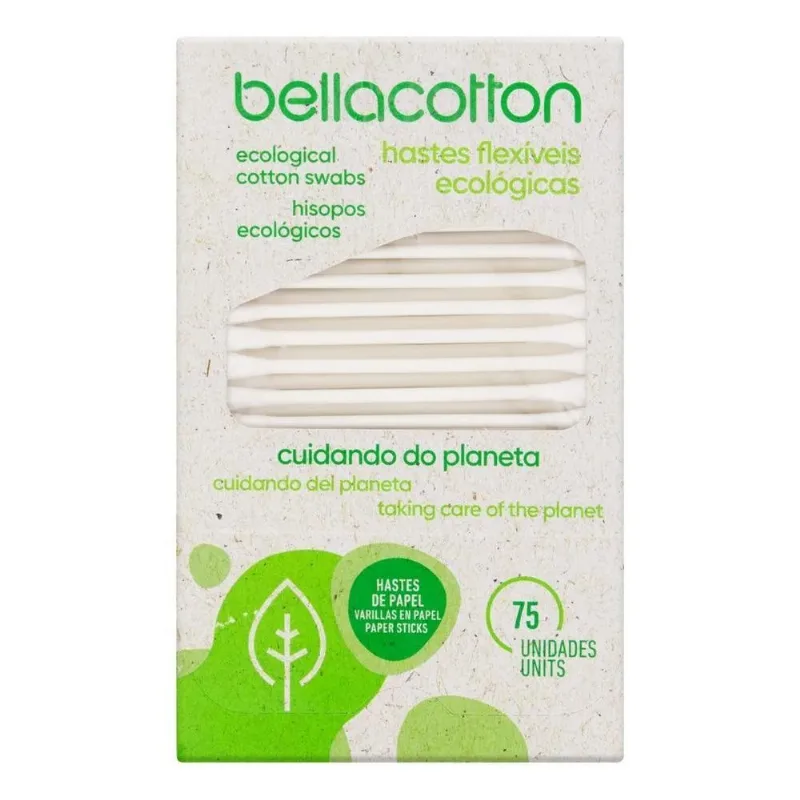 Hastes Flexíveis Ecológica Bellacotton Caixa 75 Unidades