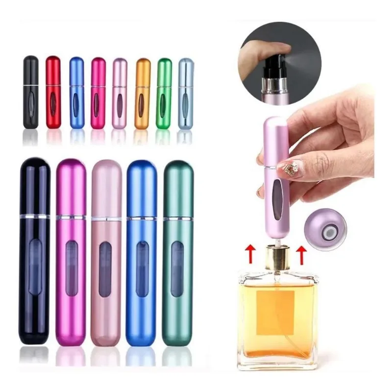 Porta Perfume Recarregável Mini Frasco 5ml Bolsa Viagem Bols