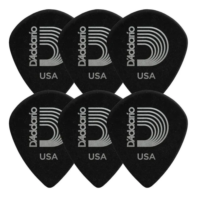 10x Kit 6 Palhetas Daddario Black Ice Jazz Iii Guitarra Vio