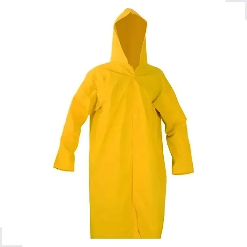Capa De Chuva Pvc Forrada Amarela Brascamp Reutilizável