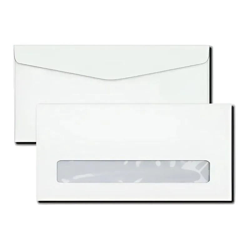 Envelope Carta 11,4x22,9 Cm Branco Com Janela 75g C/1000 Un